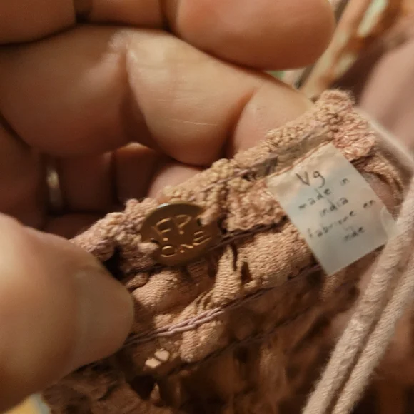 Free People Lg Dusty Rose Pink Lace Dress - Picture 6 of 7